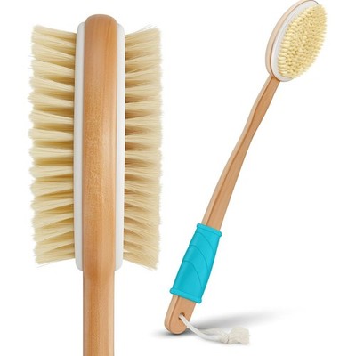 Vive Back Scrubber for Shower   Long Handle 1 Count (Pack of 1), Dark Wood 