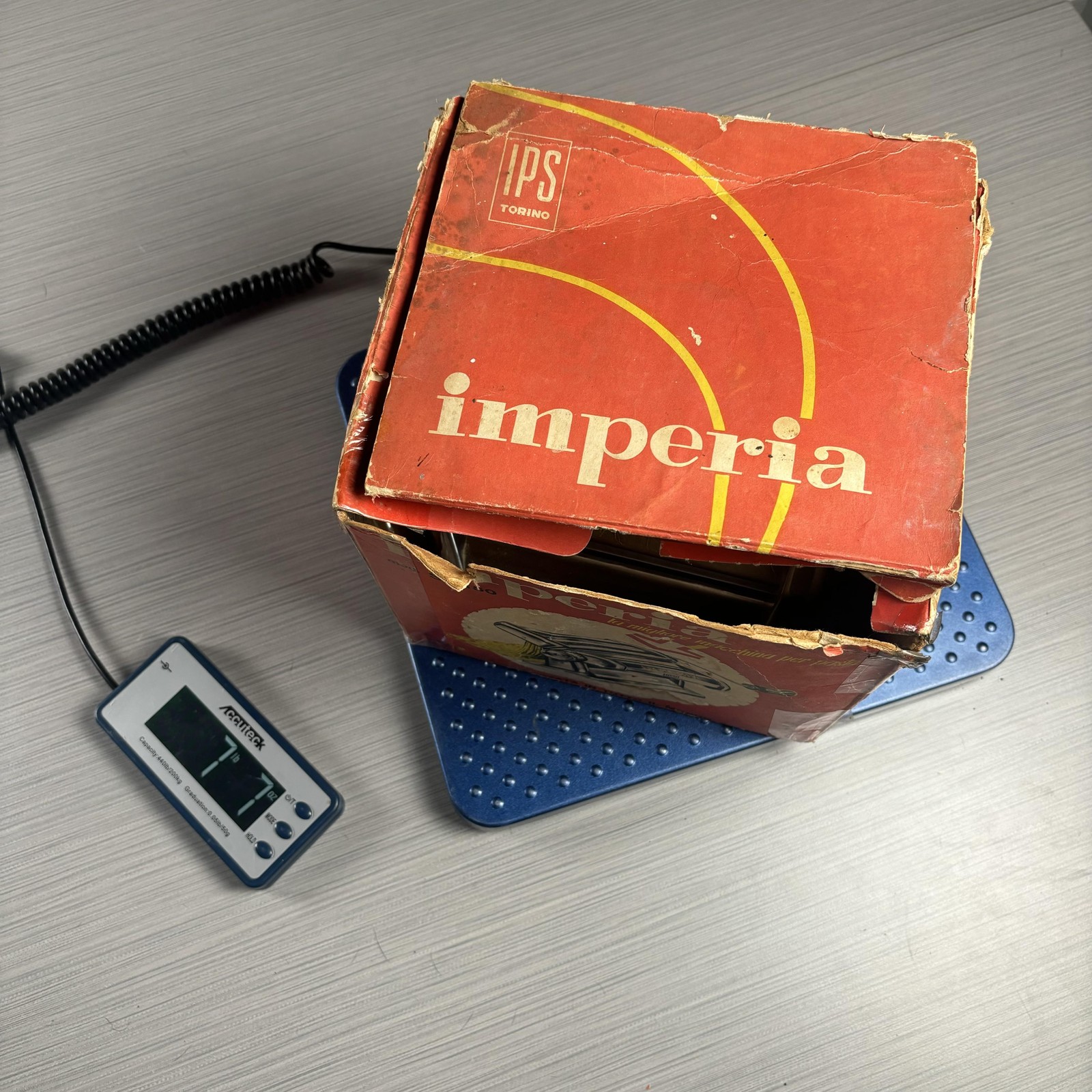 Vintage Imperia Lusso SP150 Pasta Maker Machine Italy W Box Missing Handle