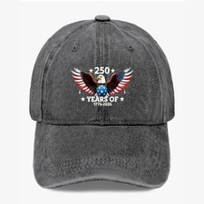 USA 250 Years of Freedom 1776-2026 Patriotic Eagle American Flag Hat Unisex Gift
