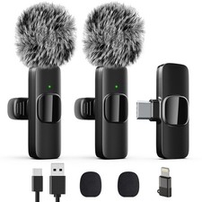 Professional Wireless Lavalier Lapel Microphone for iPhone, iPad, Mini Video ...