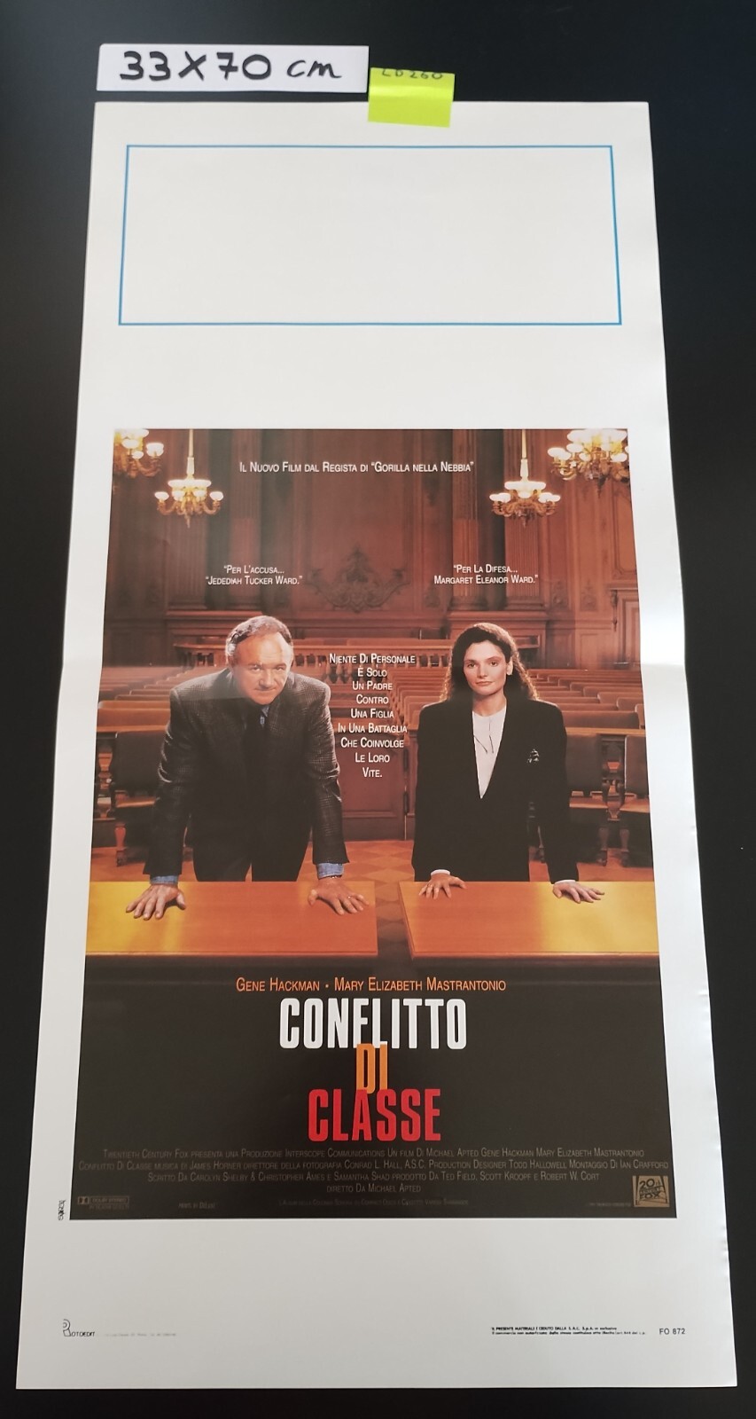 Locandina originale film Conflitto di classe (1991) - Regia di Michael Apted