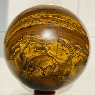Natural tiger's eye ball quartz crystals sphere gem reiki healing 2040g