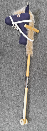 Vintage Brookite Hobby Horse, Blue Head, 95cm Long, With Reins