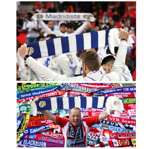 Football club Scarf Soccer Knitted Double Sided Print Knit Scarf for Men Women - Picture 4 of 9