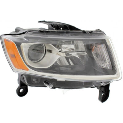 Headlight For 14-16 Jeep Grand Cherokee Chrome Right CAPA Headlamp Assembly