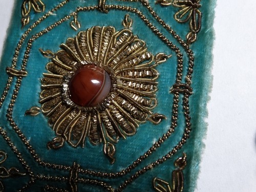 Antique Asian Women's Belt (Real Gemstones, Garnet, Agate..), Silver Gold - Rare - Picture 14 of 22