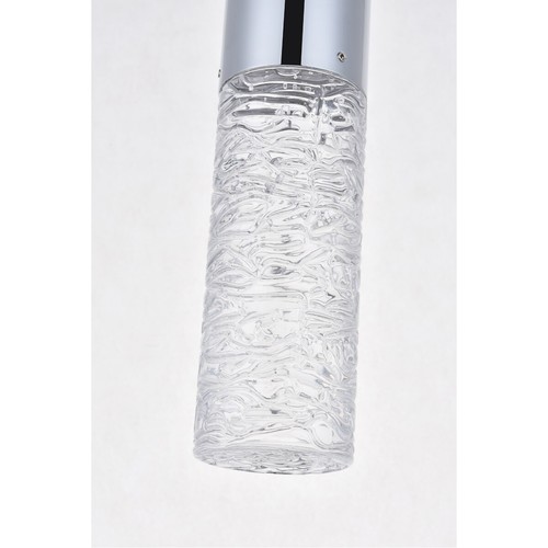 Crystal Pendant Chrome for Kitchen Island or Dining Room Ceiling Light Fixture - Picture 11 of 12
