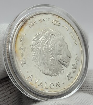 1995 Avalon Lion 1 oz .999 Fine Silver Round In Freedom's Name