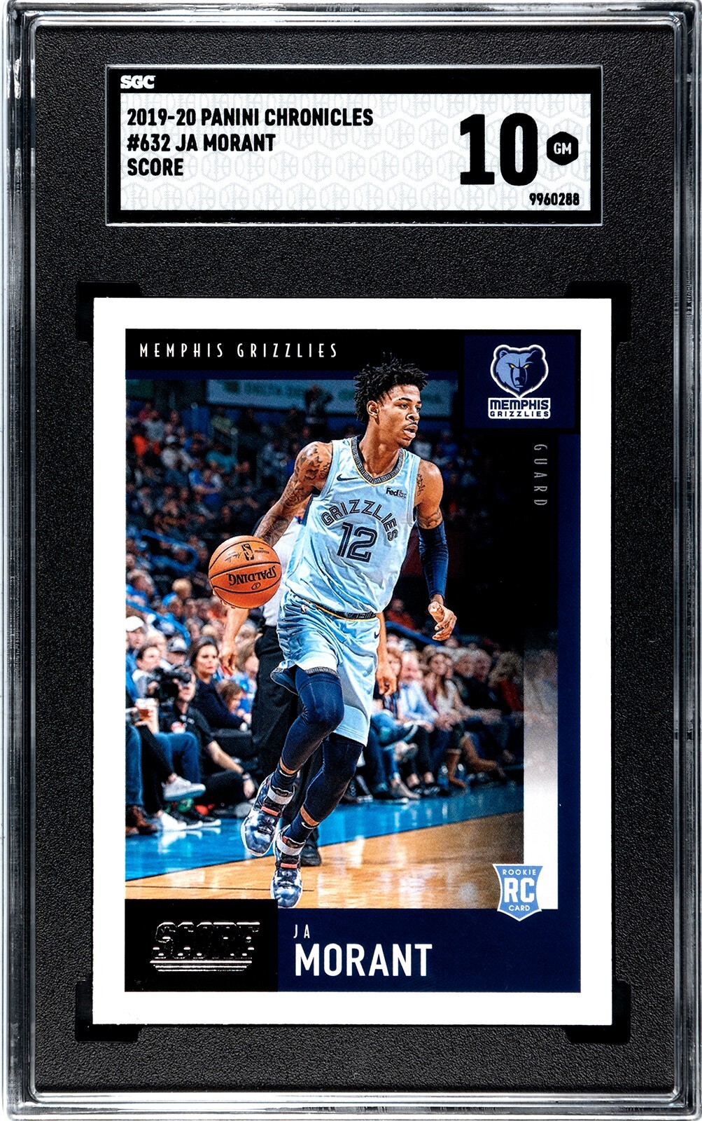 2019 Panini Chronicles Score #632 Ja Morant Rookie SGC 10 GEM MINT RC