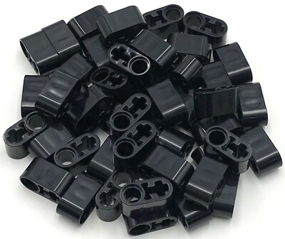 Lego 50 New Black Technic Liftarms Thick 1 x 2 Axle Hole Pieces