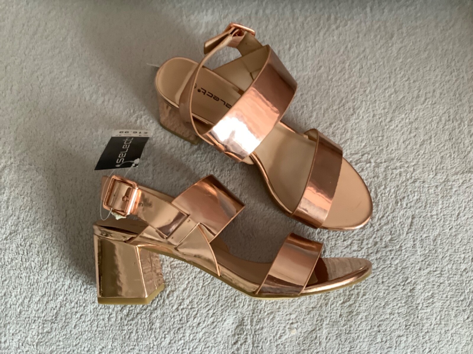 Rose gold sandals size 3 | eBay
