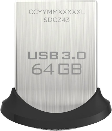 Clé USB 64 Go SanDisk Ultra Fit 3:0 jusqu'à 150 Mo/s noir/argent - Photo 6/10