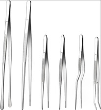 Fine Tweezer Tongs, 6pcs Cooking Tweezers, 12'' and 6.3" Stainless Steel Food