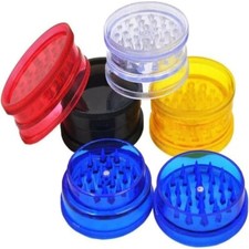 Molinillo de hierbas 3 piezas plástico dientes de tiburón molinillo portátil 60 mm molinillo de tabaco