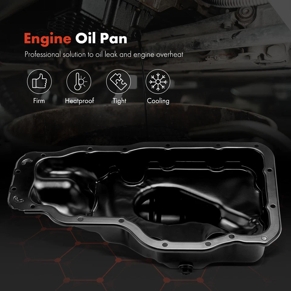 Cacerola de aceite del motor con tapón de drenaje para Hyundai Elantra Sonata Kona Kia Forte5 Optima Foto 3 de 4