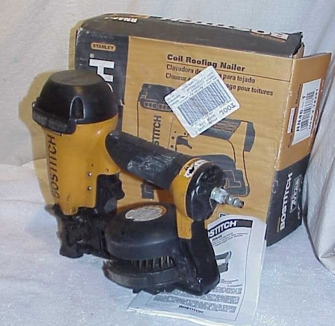 Slightly used Stanley Bostitch RN461 Coil Roofing Nailer nail gun 3/4