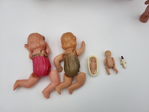 Lotto di bambole Kewpie vintage assortimento fatto a mano celluloide fatto in Giappone - Foto 7 di 7