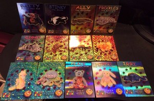 1999 TY BEANIE BABIES Baby Card Series 3 WILD Foil MAGENTA Near SET 13