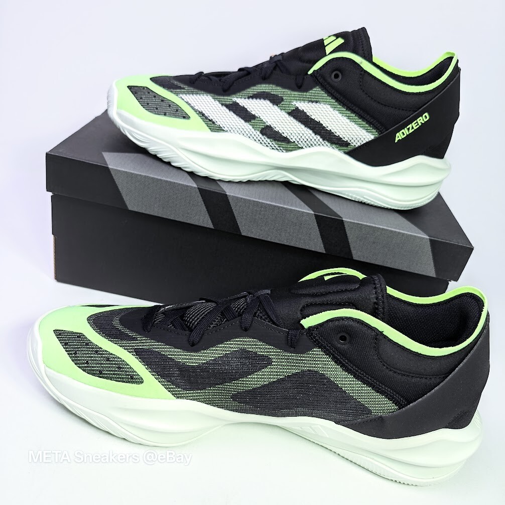 Adidas US 12 Men's Black White Green Basketball Light Adizero Select  IE7870 NIB thumbnail 10