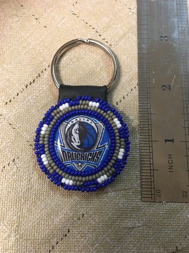 Native American Beaded Dallas Mavericks Navajo Key Chain Key Ring Awesome #2 - Picture 3 of 3
