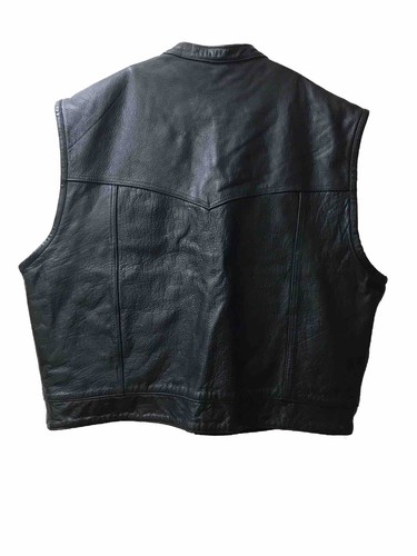 XELEMENT ADVANCED MOTORCYCLE GEAR MEN'S LEATHER BIKER VEST SIZE 5X - Picture 7 of 11