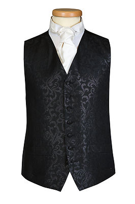 plain black waistcoat