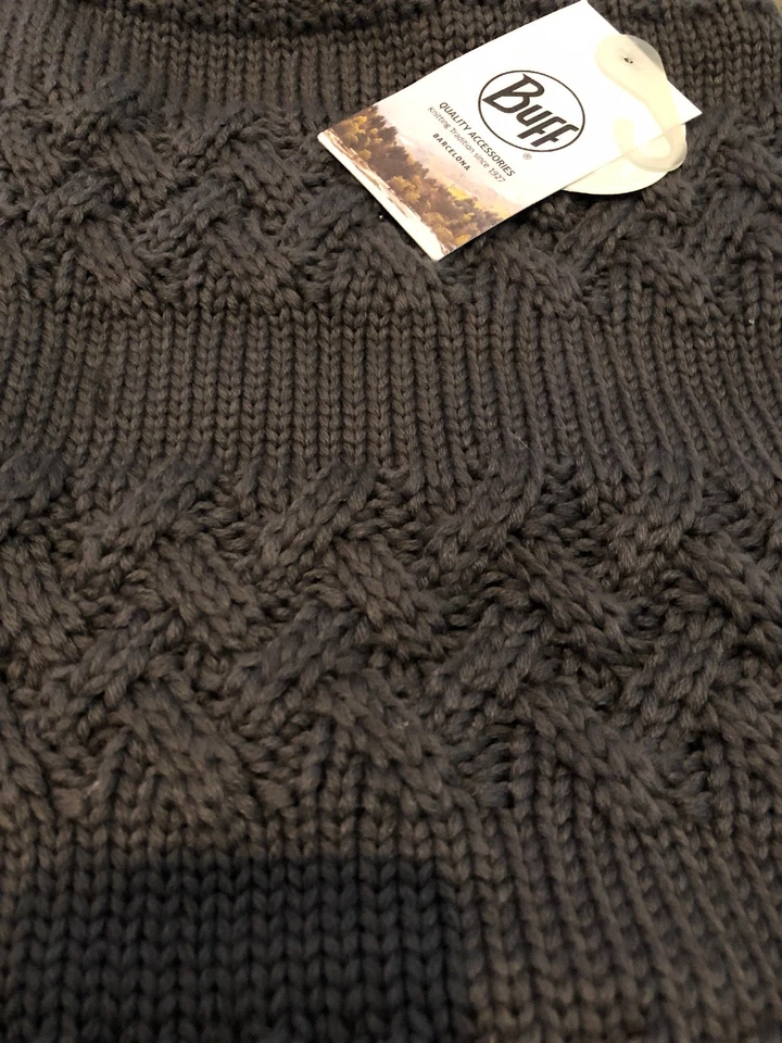 Buff Original Neckwear Gray Grey Hat Warm Winter Scarf With Sticker NEW NWT Gift - Image 2 of 4