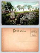 Cold Spring Park Woonsocket Rhode Island Vintage Postcard 2062