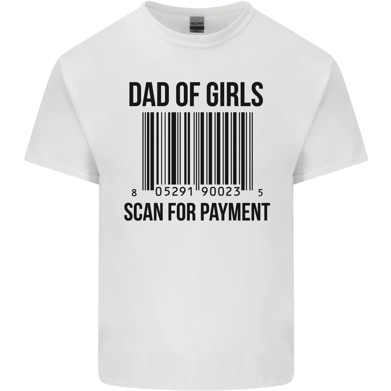 Papá De Niña Scan Para Pago Día Del Padre Algodón Hombre Camiseta De