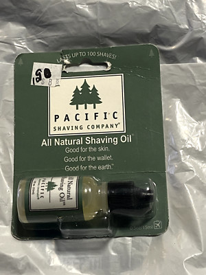 NIP PACIFIC SHAVING COMPANY All Natural Shaving Oil 0.5 oz 15ml Mens Beard Groom