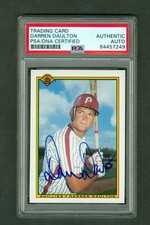 Darren Daulton d'2017 1990 Bowman Card #158 Phillies PSA/DNA Encased Autograph