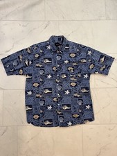 VTG Disney Store Hawaiian Shirt Embroidered Mickey Mouse Sz XL Aloha Walt Disney