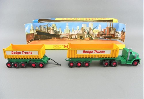 Vintage Matchbox Lesney King Size K-16 Dodge Tractor w/ Twin Tipper Train NrMnt - Picture 10 of 24