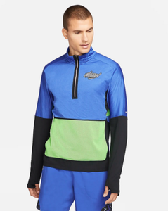 nike men's wild run element hooded half zip top