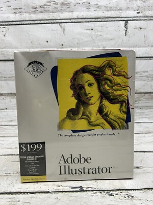 Adobe Illustrator Version 4 For Windows VTG 1992 User's Guide Software Set NEW