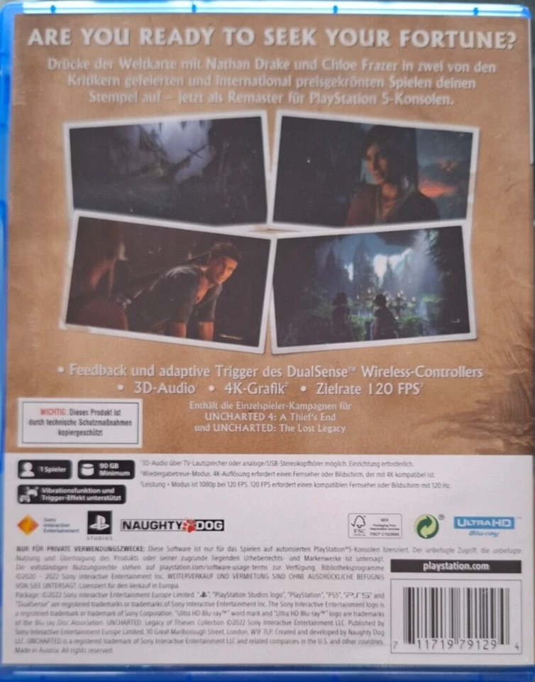 Uncharted: Legacy of Thieves Collection Sony PlayStation PS5, foto 2 di 2