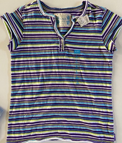 NWT TCP The Children's Place 10 12 Stripe Top &Gray "USA" Zip hoodie One Step Up - Picture 3 of 11