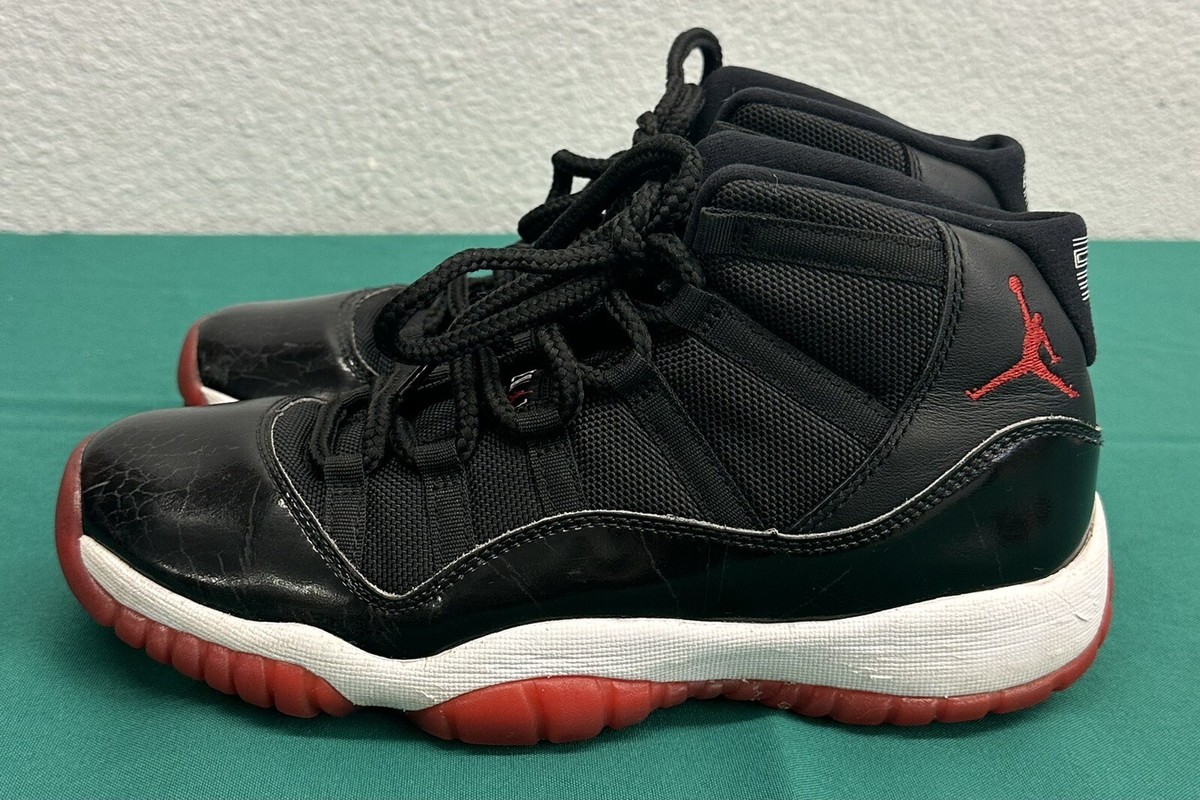 2019 AIR JORDAN 11 RETRO GS 'BRED' 2019 SZ 7Y 378038 061 BLACK RED