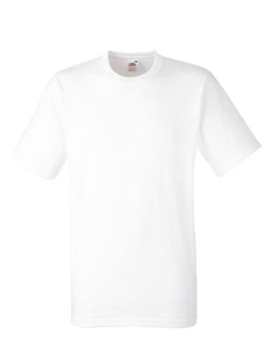 50x Hombre Camiseta Manga Corta Fruit of the Loom Blanco Doble Costura Algodón - Imagen 1 de 1