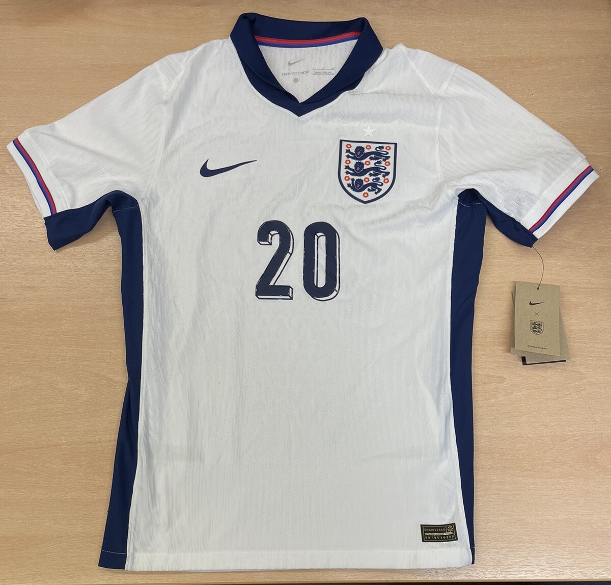 England Nike Dri Fit Adv Home 20 Match Shirt 2024 Size S