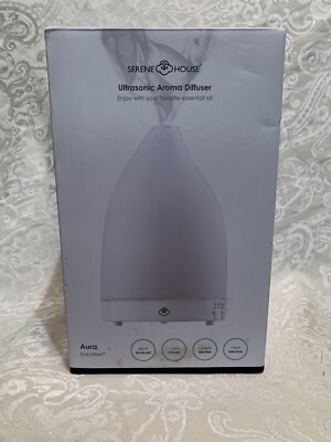 Serene House Nebula Ultrasonic Aroma Diffuser Scentilizer Purple White NEW