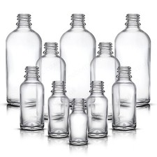 Wholesale Bulk CLEAR Glass Bottle NO Cap Dropper Bottles DIN18 GL18 Neck