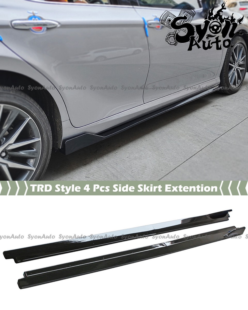 FITS 2025+ TOYOTA CAMRY GLOSSY BLACK TRD STYLE 4PCS ADD-ON SIDE