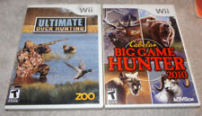 Lot of 2 Wii Games • ULTIMATE DUCK HUNTING • Cabela's Big Game Hunter 2010
