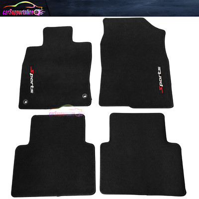 For 16-21 Honda Civic Black Nylon Floor Mat Car Carpets Liner Non Slip w/ Sports
