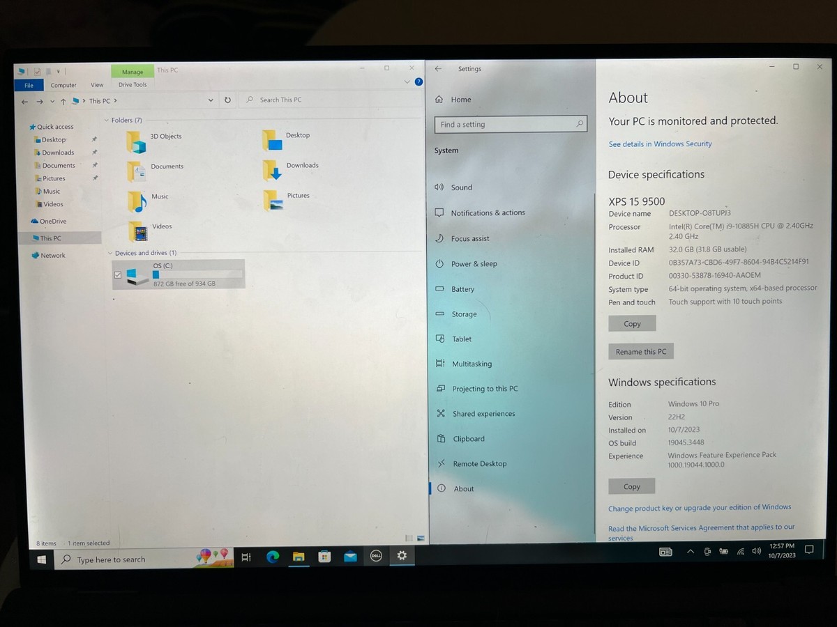 Dell XPS 15 9500 15'' (1TB SSD Intel Core i9-10885H 2.4GHz 32GB