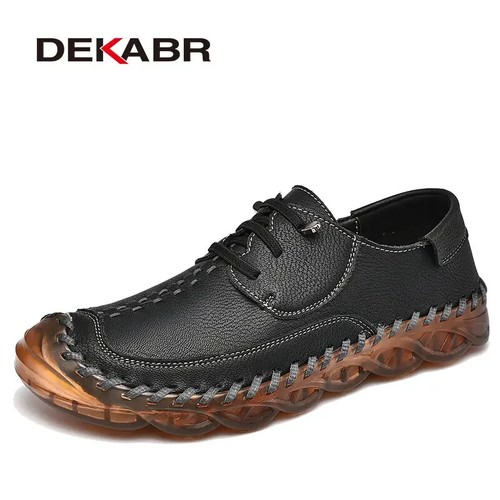 Men's Fashion Casual Leather Handmade Driving Shoes Loafers Slip-on Footwear - Picture 9 of 32