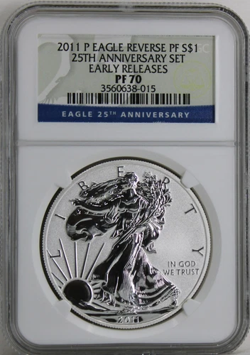 2011 P $1 SILVER EAGLE FROM THE 25TH ANNIVERSARY SET NGC RP PF70 EARLY RELEASES