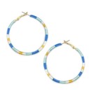Hoop Earrings for Women Multi Color Thread Wrap