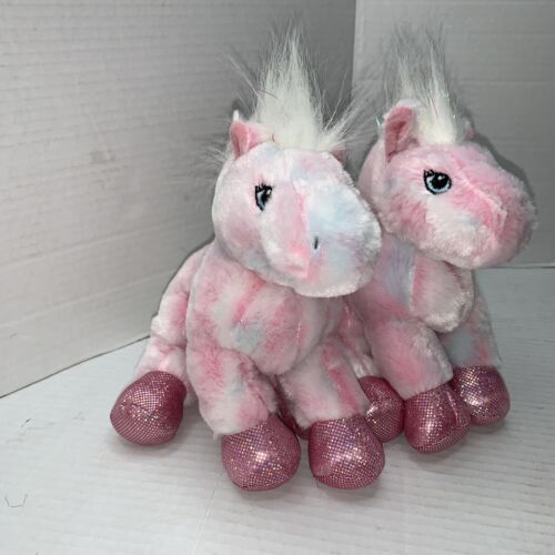 Twin Ganz Webkinz Pink Pony and Lil Kinz White Unicorn plush stuffed animals - Picture 2 of 20